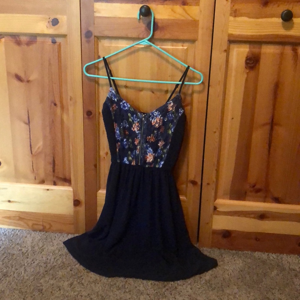 Navy Floral Dress
